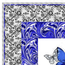 Blue Butterflies Meadow Wall Hanging 42" x 42" - ineedfabric.com