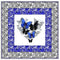 Blue Butterflies Meadow Wall Hanging 42" x 42" - ineedfabric.com
