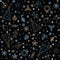 Blue Christmas Allover Fabric - Black - ineedfabric.com