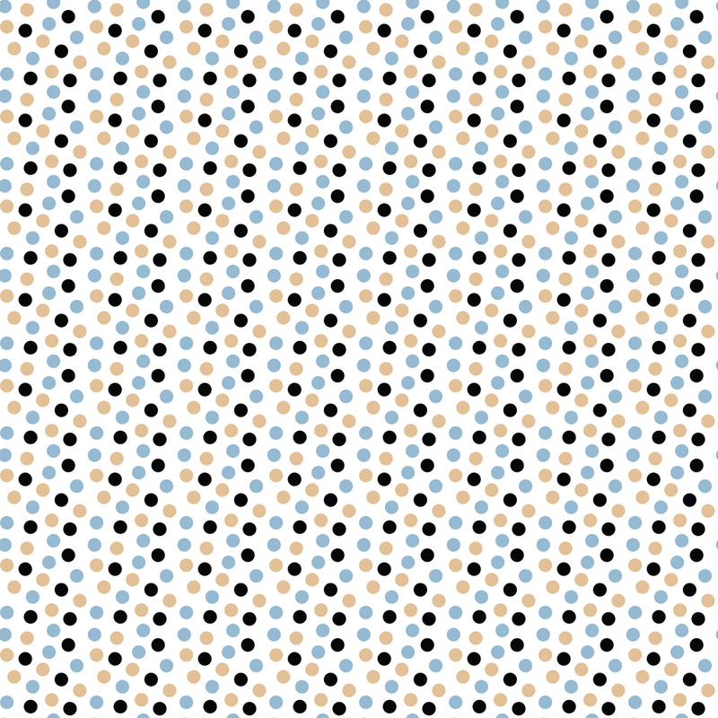 Blue Christmas Dots Fabric - Multi - ineedfabric.com