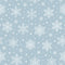 Blue Christmas Snowflakes Fabric - Grey - ineedfabric.com