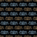 Blue Christmas Vibes Fabric - Black - ineedfabric.com