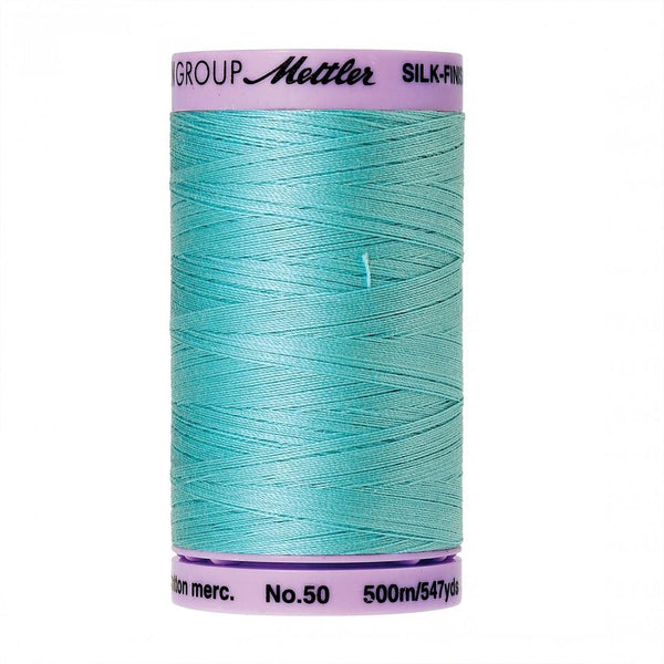 Blue Curacao Silk-Finish 50wt Solid Cotton Thread - 547yds - ineedfabric.com