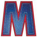 Blue Jean "M" Fabric Panel - ineedfabric.com