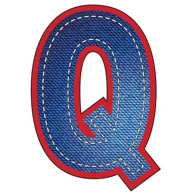 Blue Jean "Q" Fabric Panel - ineedfabric.com