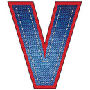 Blue Jean "V" Fabric Panel - ineedfabric.com