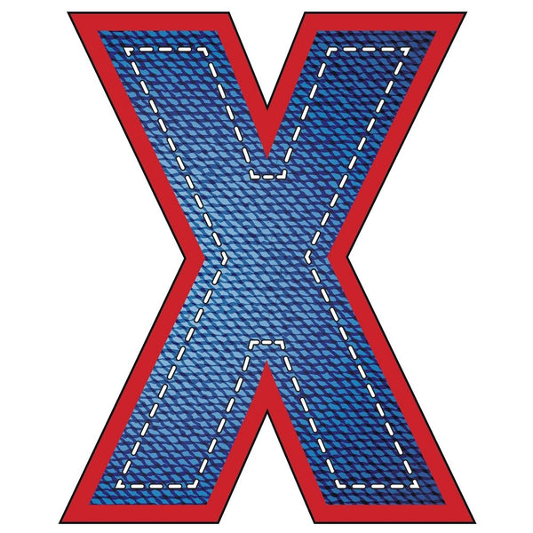 Blue Jean "X" Fabric Panel - ineedfabric.com