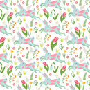 Blue Paisley Bunny Fabric - ineedfabric.com