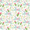 Blue Paisley Bunny Fabric - ineedfabric.com
