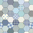 Blue Patchwork Fabric - ineedfabric.com