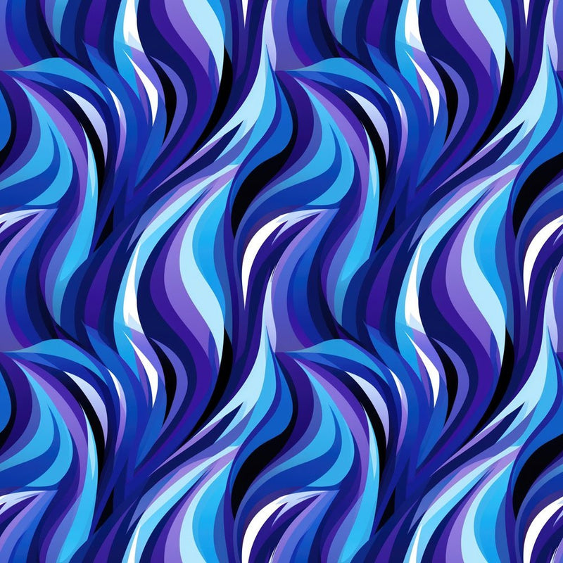 Blue & Purple Abstract Fabric - ineedfabric.com