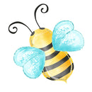 Blue-Winged Honey Bee Fabric Panel - ineedfabric.com