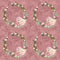 Blush Floral Wreath Fabric - Pink - ineedfabric.com