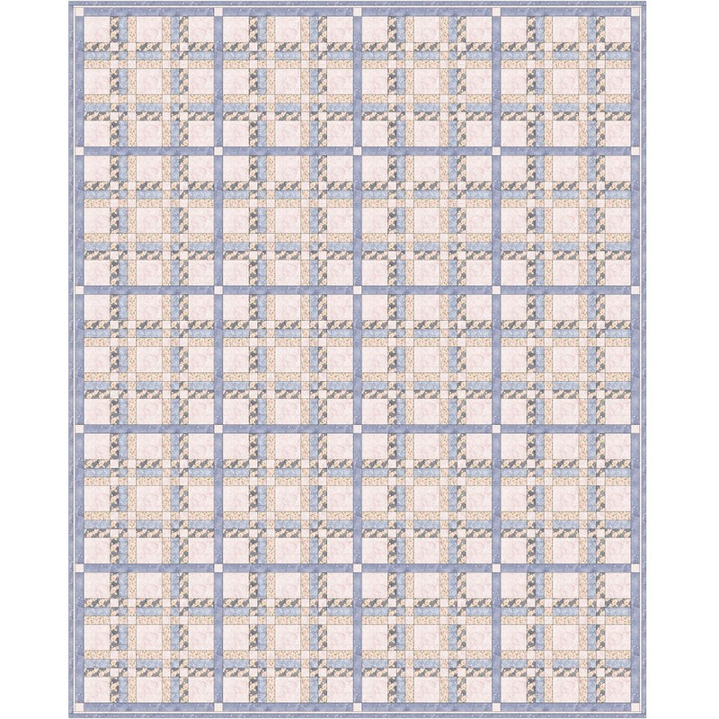 Blushing Bride Peonies Quilt Kit - 66 1/2" x 82 1/2" - ineedfabric.com