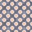 Blushing Peony & Polka Dots Fabric - Purple - ineedfabric.com