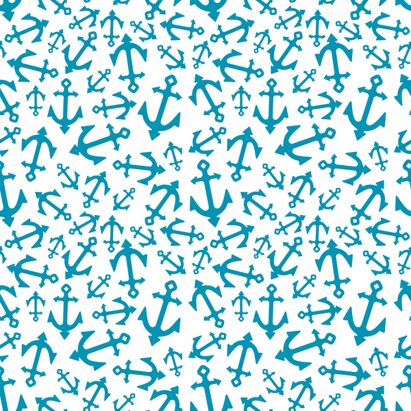 Boat Anchors Fabric - Cerulean Blue - ineedfabric.com