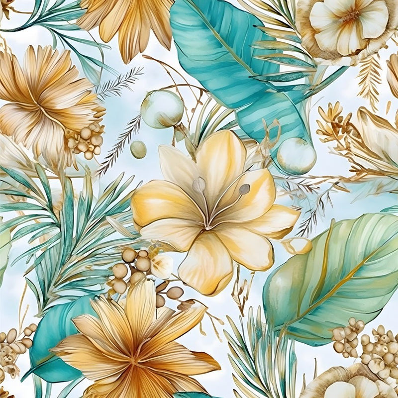 Boho Beach Botanical Variation 3 Fabric - ineedfabric.com