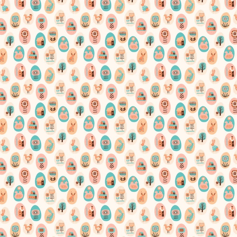 Boho Easter Egg Fabric - ineedfabric.com