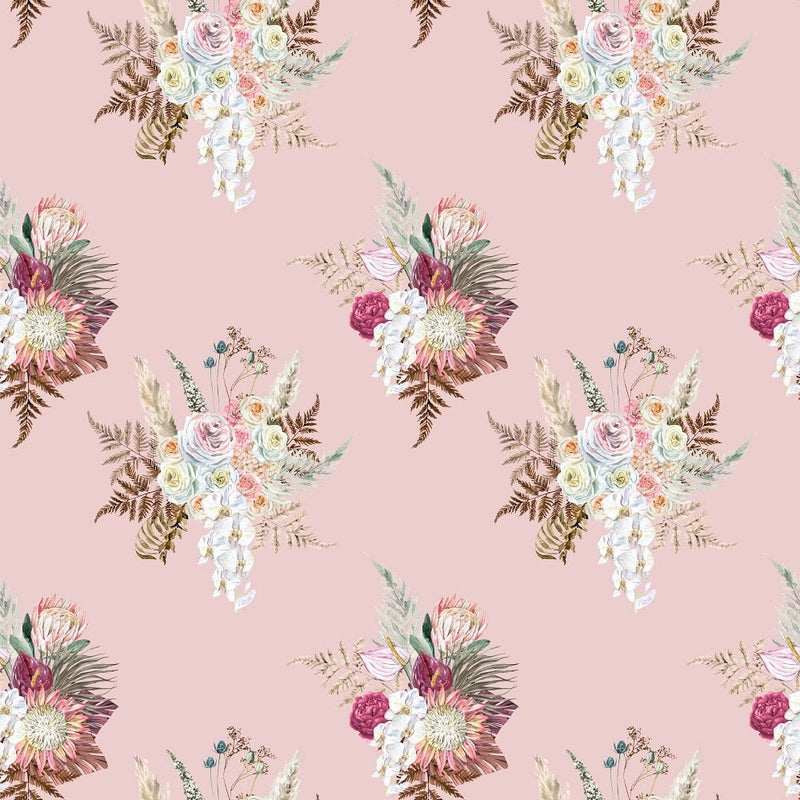 Boho Floral Pattern 1 Fabric - ineedfabric.com