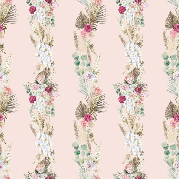 Boho Floral Pattern 3 Fabric - ineedfabric.com