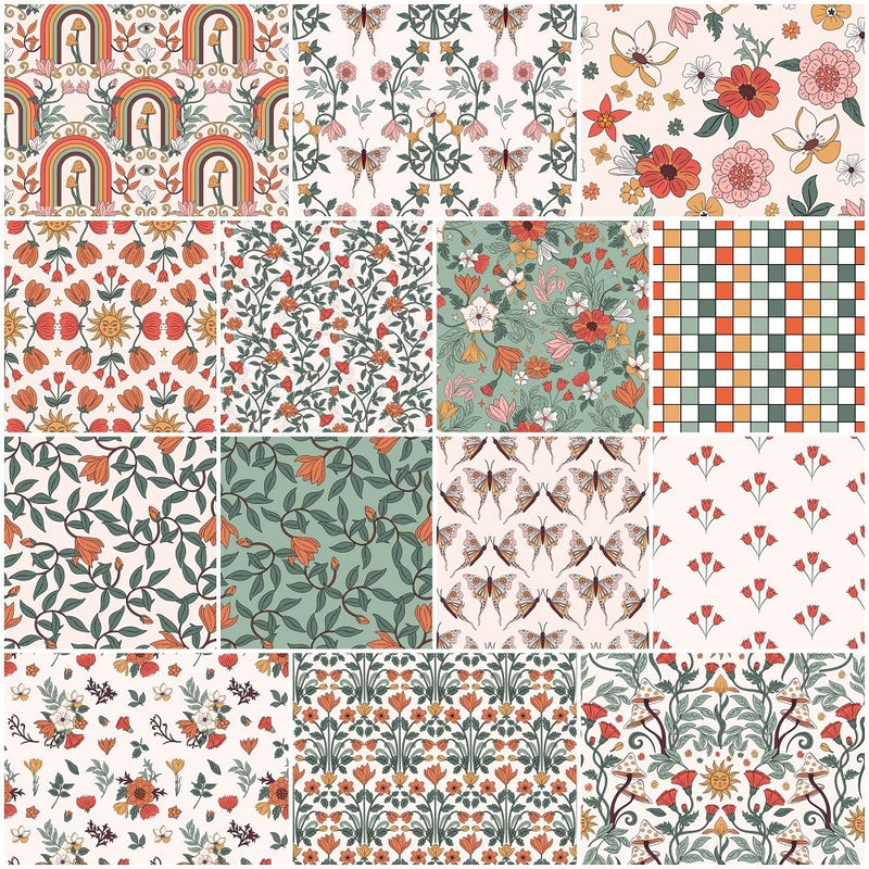 Boho Garden Fabric Collection - 1 Yard Bundle - ineedfabric.com