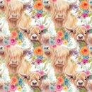 Boho Highland Cows 11 Fabric - ineedfabric.com