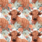 Boho Highland Cows 19 Fabric - ineedfabric.com