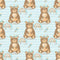 Boho Woodland Bears Fabric - Blue - ineedfabric.com