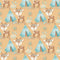 Boho Woodland Deer Fabric - Tan - ineedfabric.com
