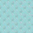 Boho Woodland Dream Catcher Fabric - Blue - ineedfabric.com