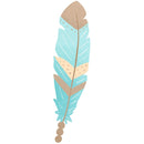 Boho Woodland Feather 2 Fabric Panel - ineedfabric.com