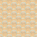 Boho Woodland Rainbows Fabric - Tan - ineedfabric.com