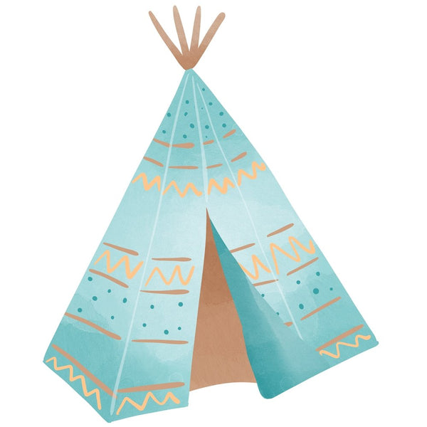 Boho Woodland Tepee Fabric Panel - ineedfabric.com