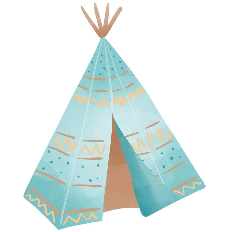 Boho Woodland Tepee Fabric Panel - ineedfabric.com