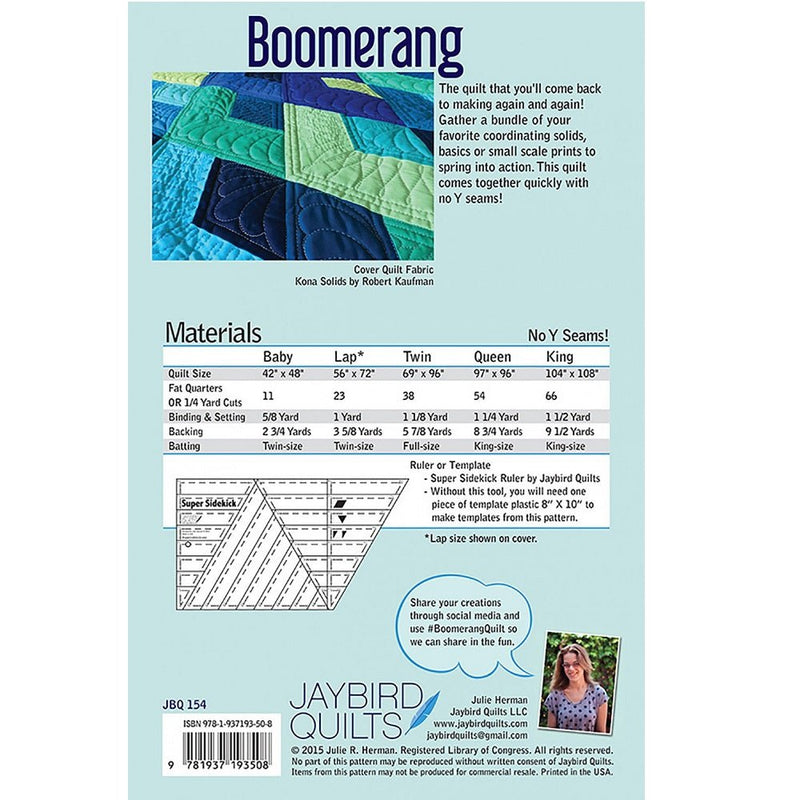 Boomerang Quilt Pattern - ineedfabric.com