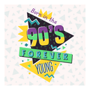 Born in the 90s Fabric Panel - ineedfabric.com