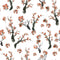Branches of Blooming Sakura Fabric - White - ineedfabric.com