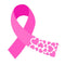Breast Cancer Ribbon With Hearts Fabric Panel - ineedfabric.com
