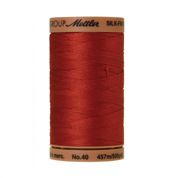 Brick Silk-Finish 40wt Solid Cotton Thread - 500yds - ineedfabric.com