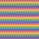 Bright Rainbow Chevron Fabric - Multi - ineedfabric.com