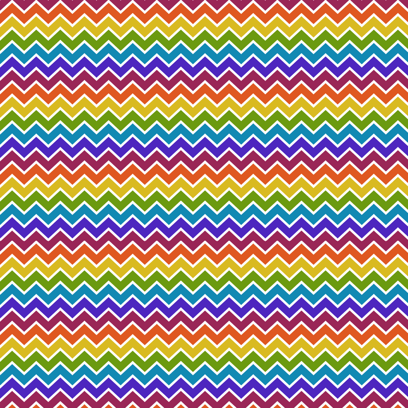 Bright Rainbow Chevron Fabric - Multi - ineedfabric.com