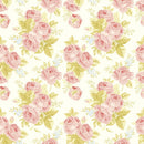 Bright Vintage Roses Fabric - ineedfabric.com