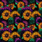 Brilliant Colorful Sunflower Fabric - ineedfabric.com