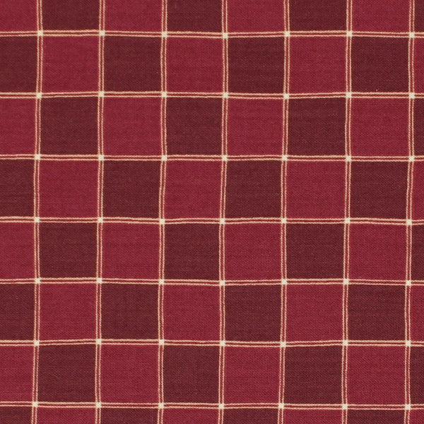 Bri's Home Squares Fabric - Burgundy - ineedfabric.com