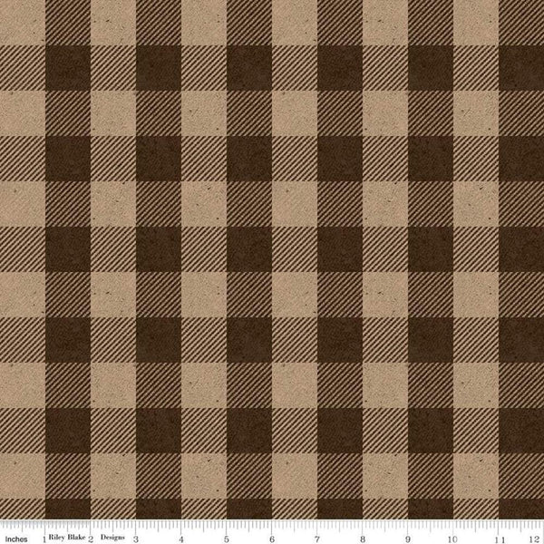 Buffalo Checkered Fabric - Brown - ineedfabric.com