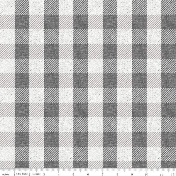 Buffalo Checkered Fabric - Gray - ineedfabric.com