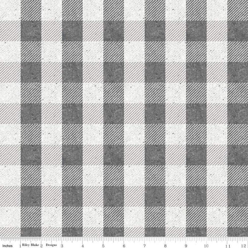 Buffalo Checkered Fabric - Gray - ineedfabric.com