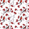 Bullfinch & Berry Branches Fabric - White - ineedfabric.com
