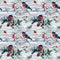 Bullfinch on a Branch Fabric - Gray - ineedfabric.com