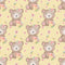 Bumble Bee Bear Fabric - Yellow - ineedfabric.com